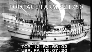 Reenactment of the Mayflower Arrival 221750 21  Footage Farm [upl. by Alurd450]