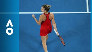 Simona Halep v Caroline Wozniacki second set highlights  Australian Open 2018 [upl. by Yerok]