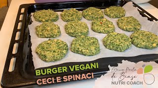 Burger di ceci agli spinaci  Ricetta VEGANA di burger proteici [upl. by Zelten801]