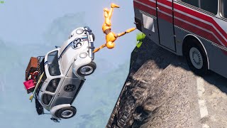 Cliff Drops Car Crashes 😂 30  BeamNG Drive  CRASHdriven [upl. by Anivahs]