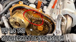 VW  14 TSI  CAXA  Steuerkette wechseln  Anleitung  Drehmomentwerte  Timing Chain Replace [upl. by Icaj]