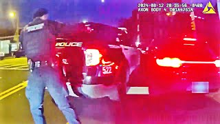 Newark Police Officer Fires Shots as Driver of Stolen Porsche Attempts to Flee [upl. by Faxon522]