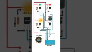 water tank level indicator kese banate hai ghar par shortvideo subscribe electronic nocopyright [upl. by Jorgensen]