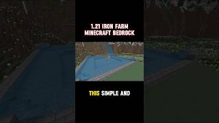 Best 121 Iron Farm Tutorial in Minecraft Bedrock minecraft minecraftironfarm minecraftbedrock [upl. by Ellednahc]