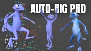 AutoRig Pro Blender  Blue Lizard Rigging amp Animation Test  Quick amp Easy Rigging Tutorial [upl. by Miuqaoj]