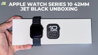 Apple Watch Series 10 JET BLACK 42mm UNBOXING [upl. by Lukasz]