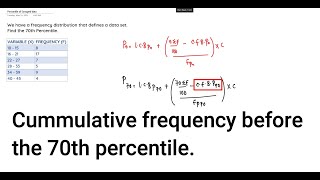 INTRODUCTION TO STATISTICS PERCENTILE OF A GROUPED DATA [upl. by Ecinev]