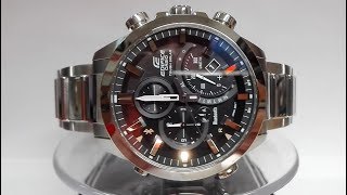 Casio Edifice EQB500D1A2ER Bluetooth Solar watch video 2017 [upl. by Oremar]