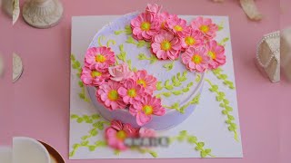 New Floral Decorated Cake Design [upl. by Aurelia]