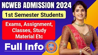 Ncweb First Semester Exams Classes Study Material amp Assignment Updates 2024  Ncweb Admission 2024 [upl. by Gereld]