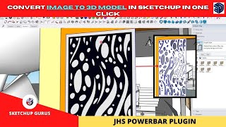 how to make IMAGE to 3D MODEL in SketchUp  SketchUp tutorial [upl. by Leahcimrej863]