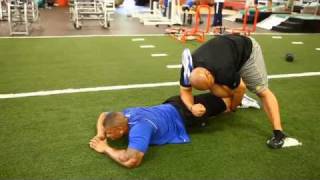 LaMarr Woodley Workout Improving Lower Body Flexibility [upl. by Vaclav32]