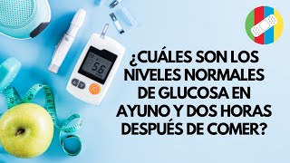 ¿Cuáles son los niveles normales de glucosa en ayuno y dos horas después de comer [upl. by Cort307]