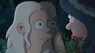 Bean and Mora the Mermaid Kissing Full Scene  Disenchantment [upl. by Ragucci]