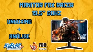 Unboxing e Análise do monitor Fox racer 195 polegadas [upl. by Nirroc]