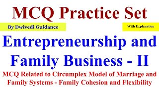 circumplex model MCQ circumplex model of marriage Entrepreneurship and Family Business MCQ [upl. by Eitac]