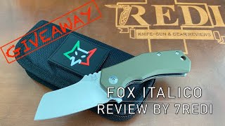 Fox Knives Italico Review amp GIVEAWAY  Stout little Cleaver [upl. by Aiam]