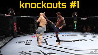 EA Sports UFC 4  Best Brutal Knockouts Compilation 1 [upl. by Shelba]