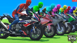 GTA 5  Epic Ragdoll Funny SpiderMan VS Minions On Rainbow Bridge Euphoria Physics1 [upl. by Ognimod860]