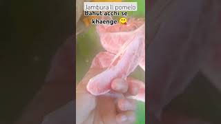 Jambura ll pomelo bahut acchi se khaenge😋shorts subscribe yt shortsfeed video [upl. by Nichole]