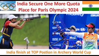 MAHESHWARI CHAUHAN SECURES PARIS 2024 OLYMPIC QUOTA FOR INDIA  Indian Archery team finish at Top [upl. by Enyawed]