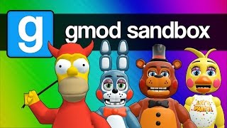 Five Nights at Freddys 2 3 and 4 with Homer Simpson Gmod Sandbox Funny Moments [upl. by Sofie101]