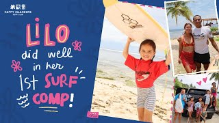 Lilo joins her first surf comp at 5 years old [upl. by Casey]