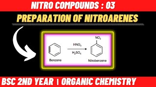 Preparation of nitroarenes  Nitro compounds  Bsc 2nd year organic chemistry [upl. by Cousins]