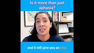 Could it be more than aphasia [upl. by Garate]