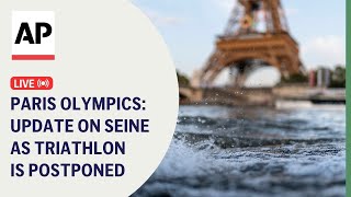 Olympics 2024 LIVE Update on Seine River as triathlon swimming is postponed [upl. by Jacobah327]