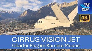 Cirrus SF50 Vision Jet  Charter Flug nach LOWI im Karriere Modus  MSFS 2024 [upl. by Giardap590]