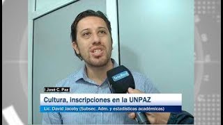 José C Paz Cultura inscripciones en la UNPAZ [upl. by Aknahs]