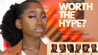 JUVIAS PLACE NEW FOUNDATION amp CONCEALER  FULL FACE DEMO [upl. by Neelahs]