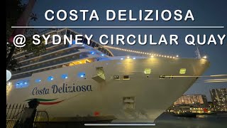 Costa Deliziosa arriving Sydney docking  Beautiful Circular Quay [upl. by Kameko]