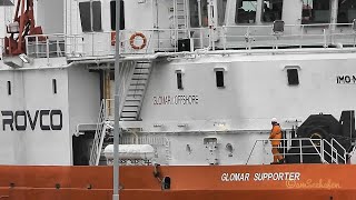 Windpark Versorgerschiff GLOMAR SUPPORTER HOAL IMO 9394301 offshore Supply Ship Seeschleuse Emden [upl. by Monaco]