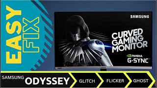 SOLVED Fix Samsung Odyssey Monitor Flickering Ghosting Glitching  Windows 1011 [upl. by Lang]