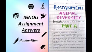 Solved IGNOU Assignment BZYCT131 Animal Diversity  Handwritten  How To write Answers For IGNOU [upl. by Kip750]