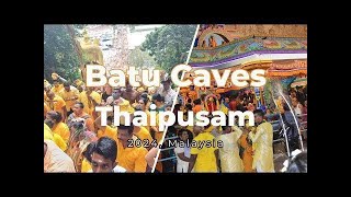 Thaipusam 2024 from Batu Caves Malaysia [upl. by Gnuy50]