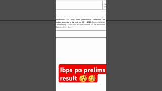 Ibps po prelims result 2024  ibps po prelims scorecard [upl. by Adieno]