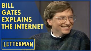 Bill Gates Explains the Internet to Dave 1995  Letterman [upl. by Etnaik]