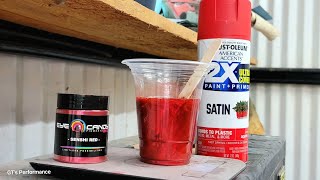 Lets Spray  SENSHI RED Pearl over RUSTOLEUM Apple Red [upl. by Atiniuq]