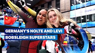 Germany take gold amp silver 🥇🥈  Bobsleigh Beijing 2022  2Woman highlights [upl. by Gordy]