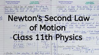 Newtons second Law of Motion  Chapter 4  Laws of Motion  Class 11 Physics [upl. by Ynetsed466]