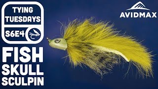 How to tie the Fish Skull Sculpin  AvidMax Fly Tying Tuesday Tutorials [upl. by Uball]