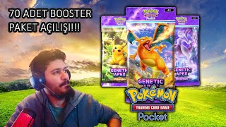 70 tane Booster Paket Açtım Pokemon TCG Pocket [upl. by Krock]