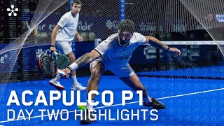 GNP Mexico P1 Premier Padel Highlights day 2 men [upl. by Nirhtak817]