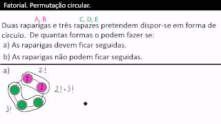 Permutação Circular  2 Pessoas Seguidas [upl. by Nalo]