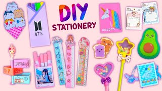 12 DIY CUTE STATIONERY IDEAS  BACK TO SCHOOL HACKS [upl. by Adekan]