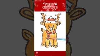 Christmas Reindeer Drawing  Christmas Drawing shorts christmas drawing reindeer christmasdecor [upl. by Adlar]