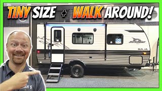 RARE Tiny Camper with Walk Around Bed 2023 Jayco Jay Flight 195RB Travel Trailer [upl. by Hgiel593]